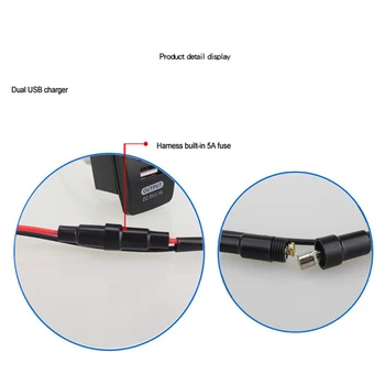 Hi-power Automatinis Cigarečių Degiklio Vandeniui Lizdas USB Automobilinis Įkroviklis Keitiklio 2100mA 12v USB Dual 2 Prievado Adapteris Automobilio Mokestis