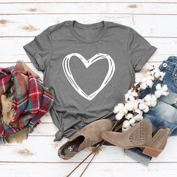 Hillbilly 2019 harajuku moteriški marškinėliai mielas Mano širdžiai, T Marškiniai trumpomis Rankovėmis Jaunatvišką gyvybingumą viršūnės