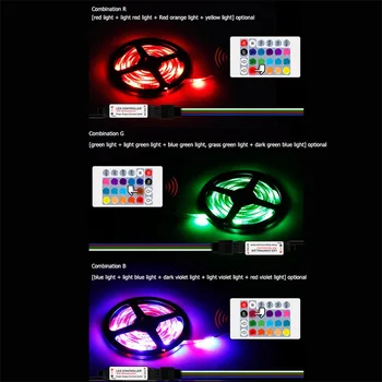 Hongcui L ED lempa su 16 spalvų RGB nuotolinio valdymo vandeniui USB spalva namų puošybai
