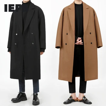 IEFB 2020 vyrų žiemos sutirštės vidutinio ilgio vilnoniai paltai korėjos mados prarasti šiltų drabužių vyrų dvigubo breasted didelis dydis 9Y4766
