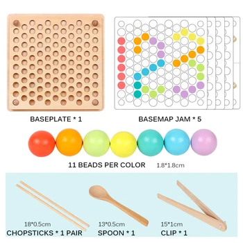 IKAUOIE Montessori Mediniai Žaislai Rankas Smegenų Mokymo Įrašą Karoliukai Įspūdį Valdybos Matematikos stalo Žaidimas Kūdikių Ankstyvojo Švietimo Žaislai