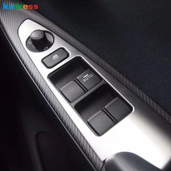 Interjero Aksesuarai Mazda 2 Demio DJ-2018 m., Sedanas Plieno, Matinis Lango Pakėlimo Jungiklį Skydelio Dangtelį Apdaila Rėmo Lipdukas RHD
