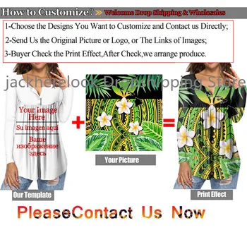 Jackherelook Moterų Drabužiai Marškinėliai ilgomis Rankovėmis Viršuje Paauglių Mergaičių Vintage Red Polynesain Tatuiruotės Gėlių Spausdinti Palaidinė Plius Dydis
