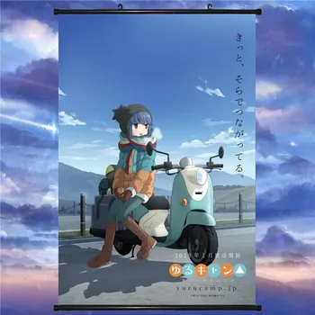 Japonų Anime Ramus Stovykla Kagamihara Nadeshiko & Shima Nin & Inuyama Aoi Namų Dekoro Sienos Pažymėkite Plakatas Dekoratyvinis Nuotrauką