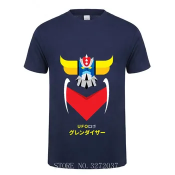 Japonų stiliaus Kietas Anime UFO Robotas Grendizer T Marškinėliai vyrams 2019 m. Vasarą, O-Kaklo marškinėliai Animacinių filmų Fitneso Vyras Tee Marškinėliai camisetas