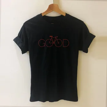 Juokingas Gyvenimas Yra Geras Dviratis Marškinėliai Naujas Mados Atsitiktinis Trumpas Rankovės Medvilnės Trumpomis Rankovėmis Bicycler T-Shirt Moterims