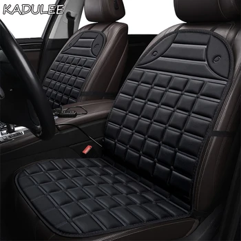 KADULEE 12V Šildomos automobilių sėdynės padengti Lincoln visi modeliai Navigator MKZ MKC MKX MKS MKT Žiemos Trinkelėmis Pagalvėlės automobilių stilius