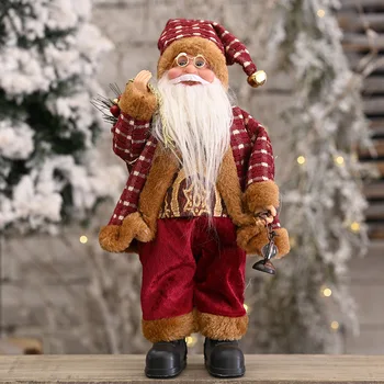 Kalėdinė dekoracija nuolatinis kelia Santa Claus lėlės kūrybos nauja kuprinė kaukė vyras lėlės ornamentu 2020 m.