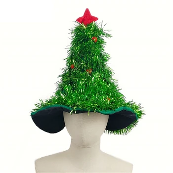 Kalėdų Eglutė Skrybėlę ant Lankelio Kalėdos, Kalėdos Šalis Santa Fancy Dress Kostiumai, Kepurės Atostogų Papuošalai, galvos Apdangalai