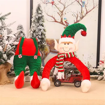 Kalėdų Eglutės papuošalus Kalėdų Senelio Lėlės Elf Apkabinti Medį Holiday Home Shopping Mall Apdailos prekių Pliušiniai Žaislai