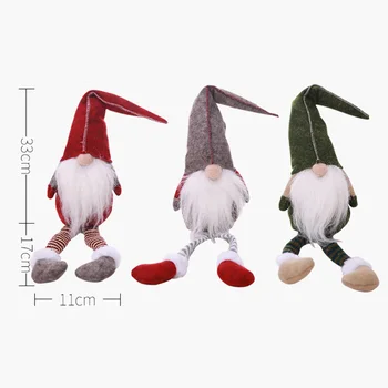 Kalėdų Ilgas Atkarpas, švedijos Santa Beveidis Lėlės Ornamentu Gnome Prabangus Rankų darbo Elf Žaislas Poilsio Namų Dekoro Vaikas Dovana Naujųjų Metų