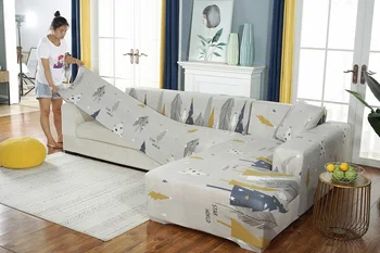 Kampas sofa apima kambarį Modernus tamprumo spandex užvalkalai, sofos rankšluostį sofos padengti L formos, reikia pirkti 2piece cubre sofa