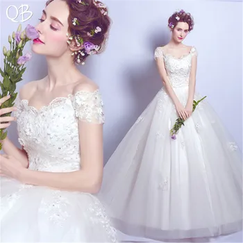 Kamuolys Suknelė Bžūp Rankovėmis Tiulio Nėrinių Gėlių Appliques Elegantiškas Vestuvių Suknelė 2020 Naujas Mados Vestuvių Suknelės Vestuvių Suknelės WE25