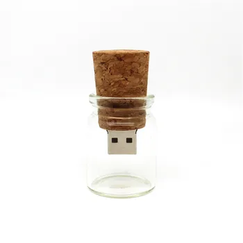 Karšto pardavimo messenger butelis 64GB 32GB Pen drive, memory stick Stiklo Drift Norintys butelis USB 