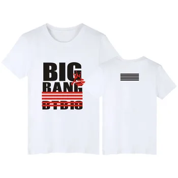 Kpop bigbang albumą padarė raudona stirpes marškinėlius marškinėliai trumpomis rankovėmis o kaklo gd taeyang marškinėliai atsitiktinis plius dydis t marškinėliai topai tee