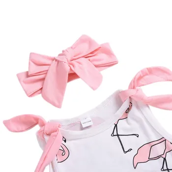 Kūdikių romper 2019 naujagimių Medvilnės baby girl drabužiai animacinių filmų spausdinti drabužius lankas-hairband 2VNT kūdikiams, kūdikių kostiumai