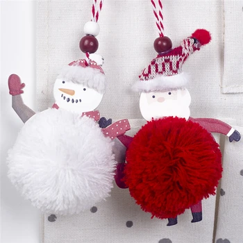 Kūrybos Kalėdų Medžio Apdaila Dažymo Pliušinis Santa Claus Sniego Kabinti Kalėdų Puošmena kabo lašo