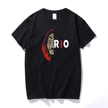 La Casa De Papel Rio T-Shirt Kaukė Tokijo Profesorius Oslo Vyrų Juokingi Marškinėliai Viršuje Medvilnės Marškinėlius Unisex Euro Dydis
