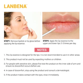 LANBENA Lsoflavone Lūpų Priežiūros Serumas lūpų daugiau apkūnus lūpų padidinti lūpų elastingumą, sumažina raukšles remonto drėkina Grožis