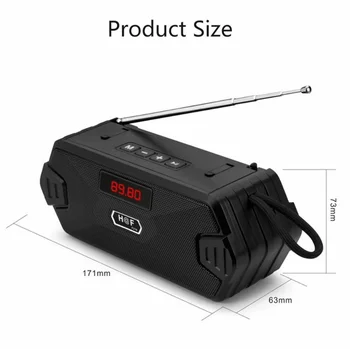 Lauko Garsiakalbiai Portable Bluetooth Speaker Belaidžio Garso Lauke Bass Stereo FM Radio support 32G TF Kortelės MP3 Grotuvas Garsiakalbis