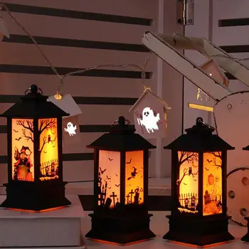 LED Helovinas Žibintų Lempos Šviesą Aikštėje Švyturio Nešiojamų Moliūgų Žibintų Naktį Šviesos Atostogų Apdaila