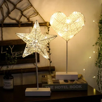 LED Nakties Šviesos Star Meilės Lempos naujovė dovanos