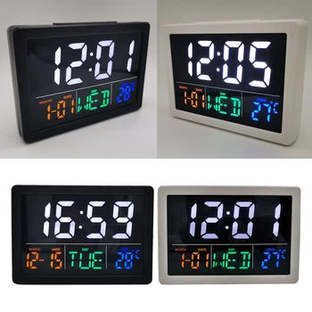 LED Skaitmeninis Laikrodis-Žadintuvas Ekranas 8 Tonų Dekoro Dovana Šeimai, Forma ir