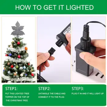 LED Šviesos Kalėdų Eglutė Topper Twinkling Star Šviesos Projektorius Naktį Šviesos Pūgą Projekcijos, Apšvietimo Lempos Snaigės