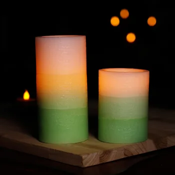 Led Žvakės Su Laikmačiu,DFL Sklandžiai Flameless Nekilnojamojo Vaškas Ramstis Elektroninės,Žalia Saint Patrick ' s Day,Dekoruoti Dovanas