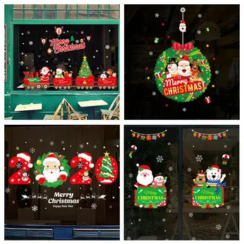 Linksmų Kalėdų Lango Stiklo Sienų Lipdukai Lipdukas Kalėdos Namų Dekoro Parduotuvė