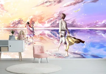 [Lipnios] 3D Ataka Titan 11 Japonijos Anime tapetų Sienos freskos Spausdinti Decal Sienų Freskomis