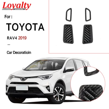 Lojalumo Toyota RAV4 2019 Automobilio Salono Priekinė Viršutinė Oro Ventiliacijos Angos Dangtelio Apdaila 4pcs ABS Plastiko, Anglies pluošto Auto Priedai