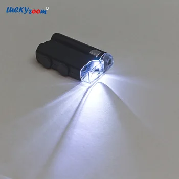 Luckyzoom Nešiojamų mobiliųjų Telefonų Loupe didinamasis stiklas, 60-100X Reguliuojamu Zoom Mikroskopu Didinamasis Stiklas Su 1 LED Šviesos Ir 1 UV Lempa