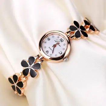 LVPAI 2018 Elegantiškas Laikrodis Femmes Montres Gėlių Nerūdijančio Plieno Mažas Dail Apyrankę Kvarcinis Laikrodis moterims Reloj Mujer