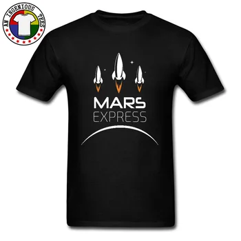 Mars Express Žvalgymo Erdvėlaivį T-Shirt KGB Kosmonautas Sovietų Raketų Juoda Tshirts Vyrų Medvilnės O-Kaklo Atsitiktinis Viršūnes Tees