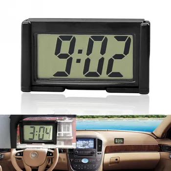 Mažas Lipnios Automobilių Stalo Laikrodis Elektroninis Žiūrėti Gabaritai Skaitmeninis LCD Ekranas [4]