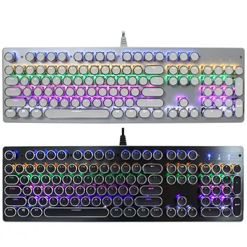 Mechaninė Laidinė Klaviatūra 104 Klavišą Backlit Gaming Keyboard Nešiojamas Kompiuteris FKU66