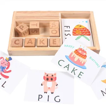 Medienos Rašybos Žodžių Žaidimą Vaikams Anksti Švietimo Žaislai Vaikams Mokymosi Mediniai Žaislai Montessori Ugdymo Žaislas