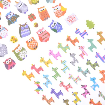 Mielas Dienoraštis Knyga Scrapbooking Kalendorius Albumas Deco Lipdukas Animacinių filmų Gyvūnų Lipdukas Žaislas Pelėda Žirafa Spausdinti Vaikams Žaislas Lipdukas 2Sheet
