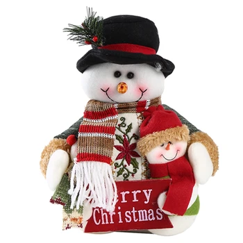 Mielas Kalėdų Lėlės Šeimos Portretas Vyras Sniego, Kalėdų Dekoracija Namuose Šventė Šalies Lašas