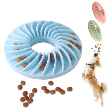 Minkštas Apvalus TPR Nuotėkio Maisto Pet Žaislas Interaktyvus Šuniukas Lėtai Finansuojančiojo Teether Įspūdį B2QB