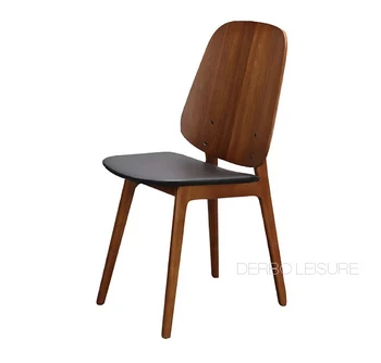 Moderni Klasika Naujos Mados Dizaino kieto ąžuolo medienos rėmas faneros atgal Valgomasis Pusėje kėdės, palėpėje Prabangūs baldai, kompiuterio kėdė 1PC