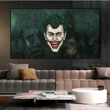Modernios Sienos Meno Tapybos Drobės Abstrakčiai Joker Portretas, Plakatų ir grafikos Sienos Menas Nuotraukas Kambarį Cuadros Namų Dekoro
