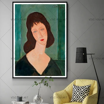 Modigliani Šiuolaikinės Moterys Drobės Tapybos Rankų Darbo Sienos Menas Nuotraukas, Svetainė, Miegamasis, Valgomasis Kambarys Decration