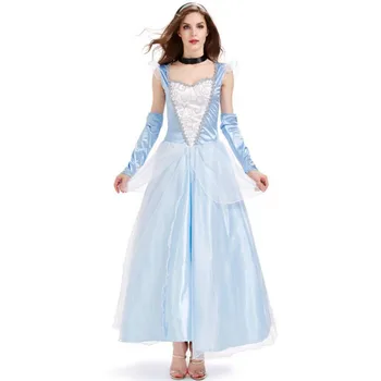 Moterų Cosplay Suknelė Karalienė, Princesė Kokteilis Suknelė, Kostiumas Elsa Suknelės Mėlyna Bling Sniego 2020 Naują Atvykimo