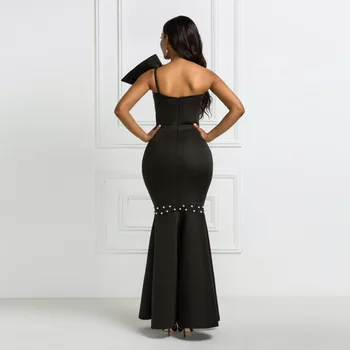 Moterų Ilgas, Maxi Derliaus Elegantiškas Lankas Vestido Grindų Ilgis Oficialų Undinė Šalis Suknelė Afrikos Spausdinti Bodycon Suknelės Vestidos
