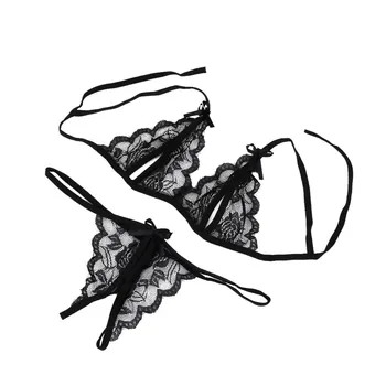 Moterų Lady Sleepwear apatinis Trikotažas Nėrinių Apatinius G-string apatinis Trikotažas intimo donna sexy hot moterų erotiniai apatiniai