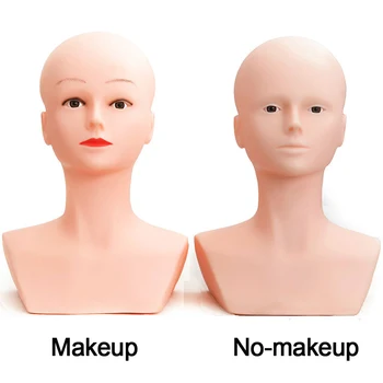 Moterų Manekeno Galva, Krūtinė, Parduoti Perukas Papuošalai Ir Skrybėlę Ir Ekraną Minkštos Medžiagos Makiažas Modelis Galvos