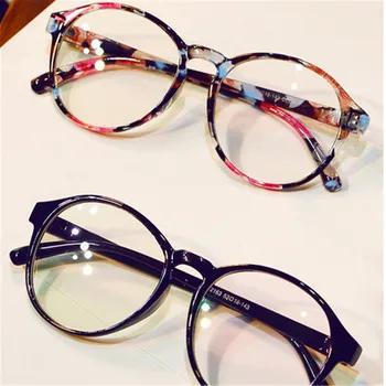 Moterų, Vyrų, Retro Apvalūs Skaidraus Lęšio Akiniai plastikinis rėmas Optinių akinių rėmelių akiniai Akiniai Armacao De Oculo