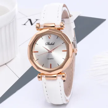 Moterų, vyrų, Žiūrėti Prabangių Mados Odos auksas, sidabras Atsitiktinis laikrodis Analoginis Kvarco Kristalo Laikrodį apyrankę moterų laikrodžiai 2019ASL